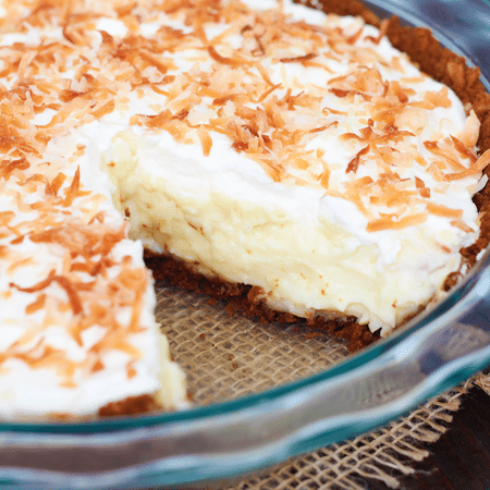 Coconut Cream Pie with Gingersnap Crust - High Heels and Grills